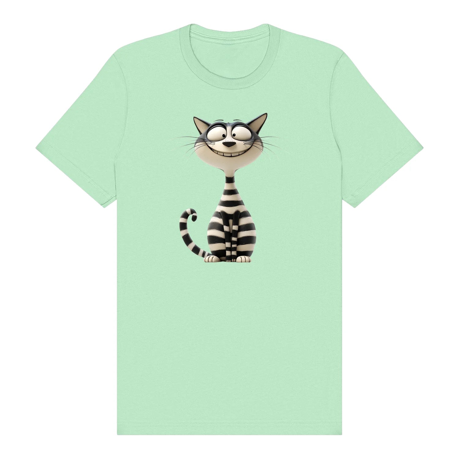T-shirt Cat graphic 0046 - Mint