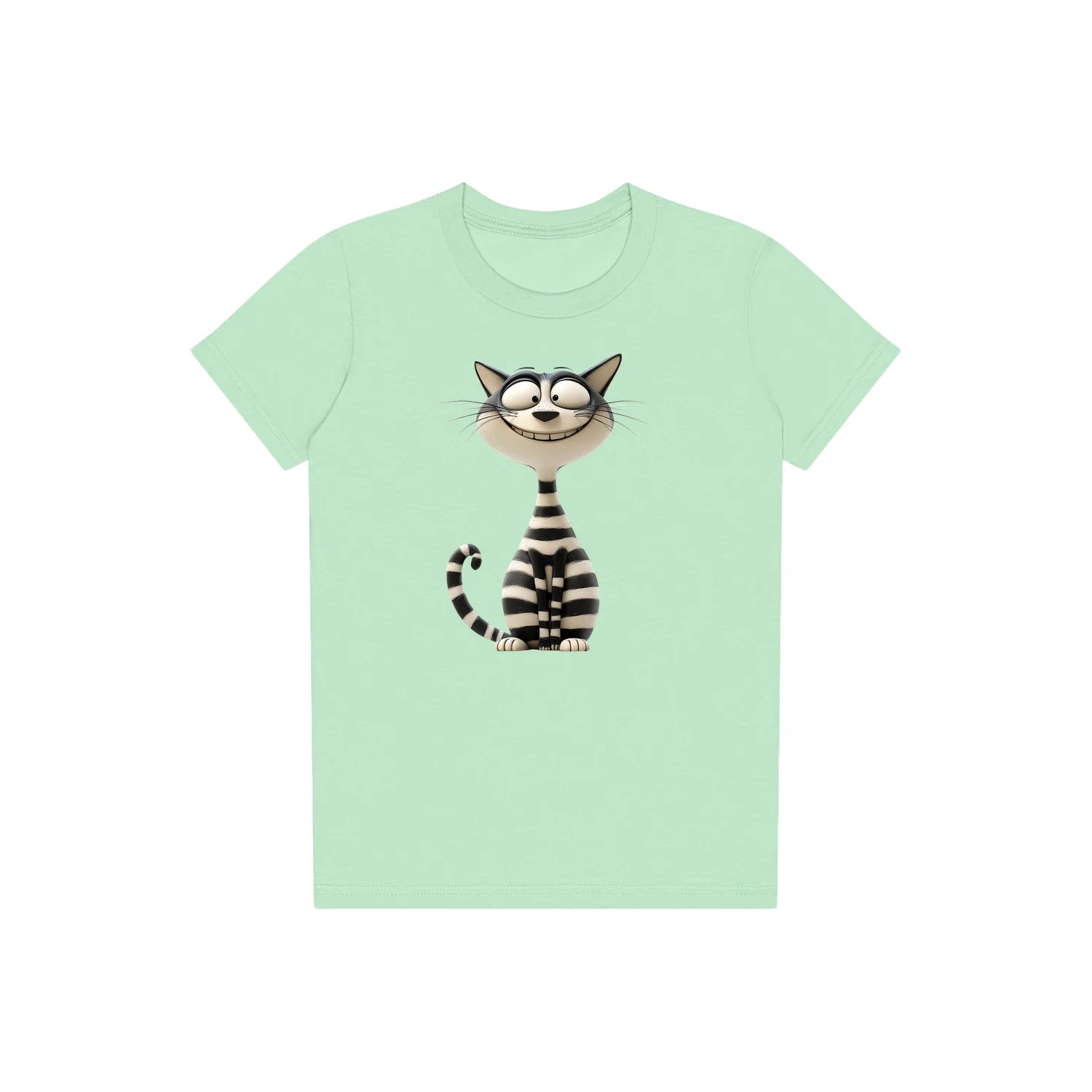 T-shirt Cat graphic 0046 - Mint