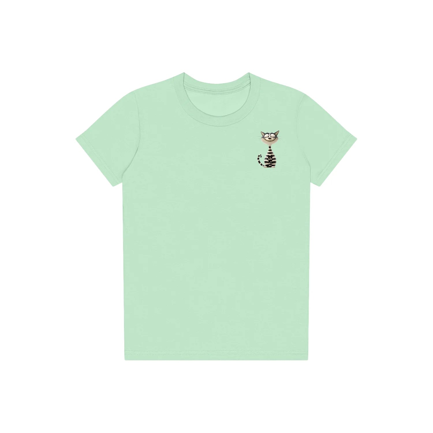 T-shirt Cat graphic 0046 - Mint