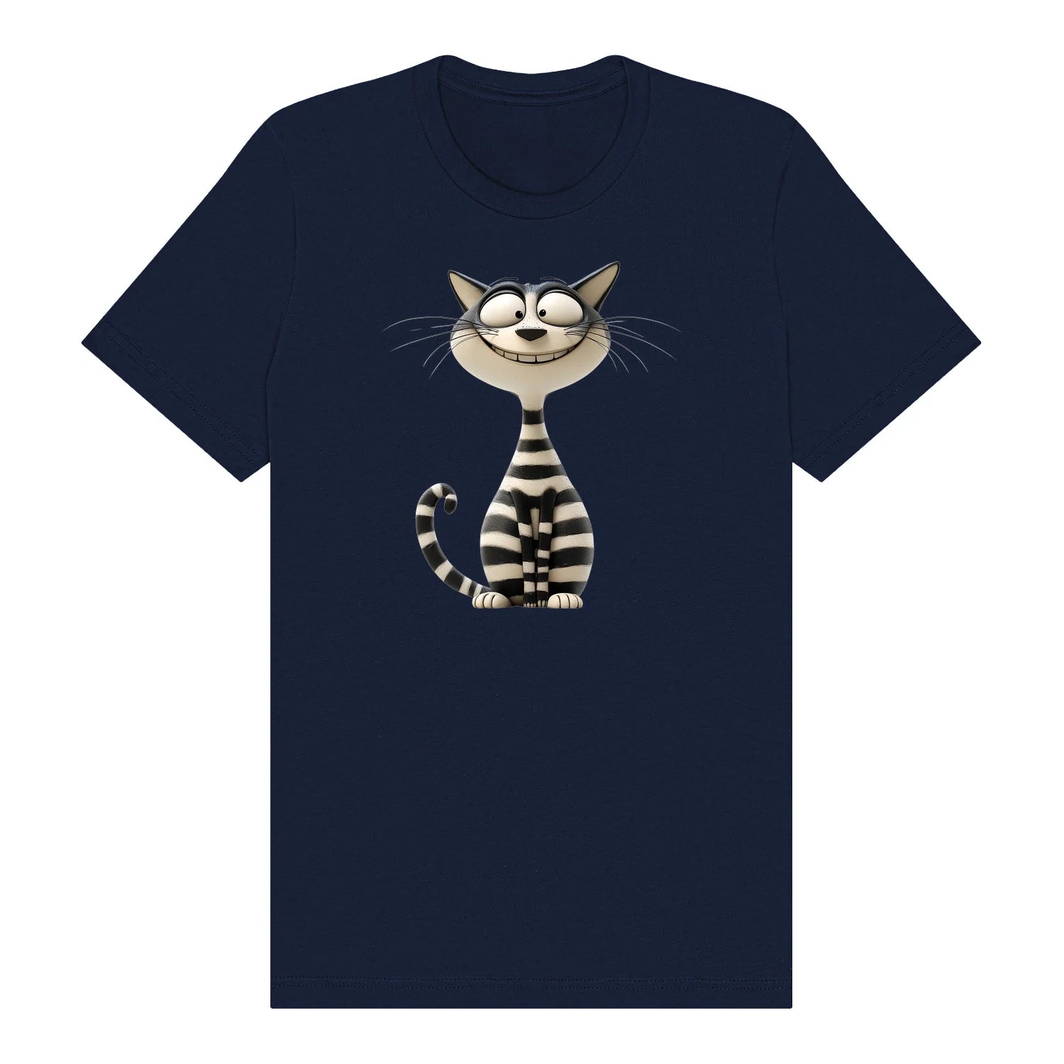 T-shirt Cat graphic 0046 - Navy
