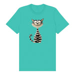 T-shirt Cat graphic 0046 - Teal