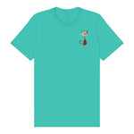 T-shirt Cat graphic 0046 - Teal
