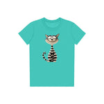 T-shirt Cat graphic 0046 - Teal