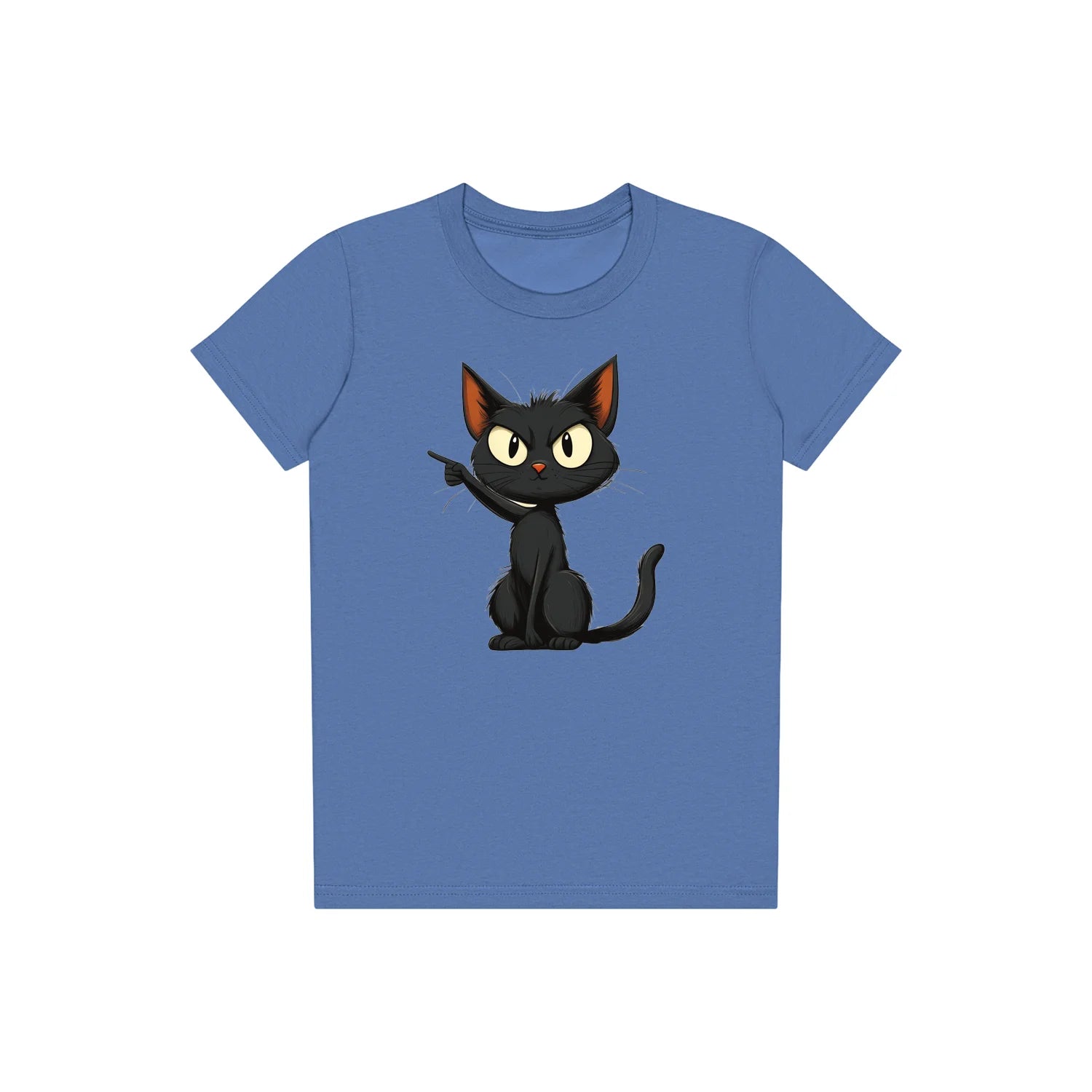 T-shirt Cat graphic 0047 - Columbia Blue