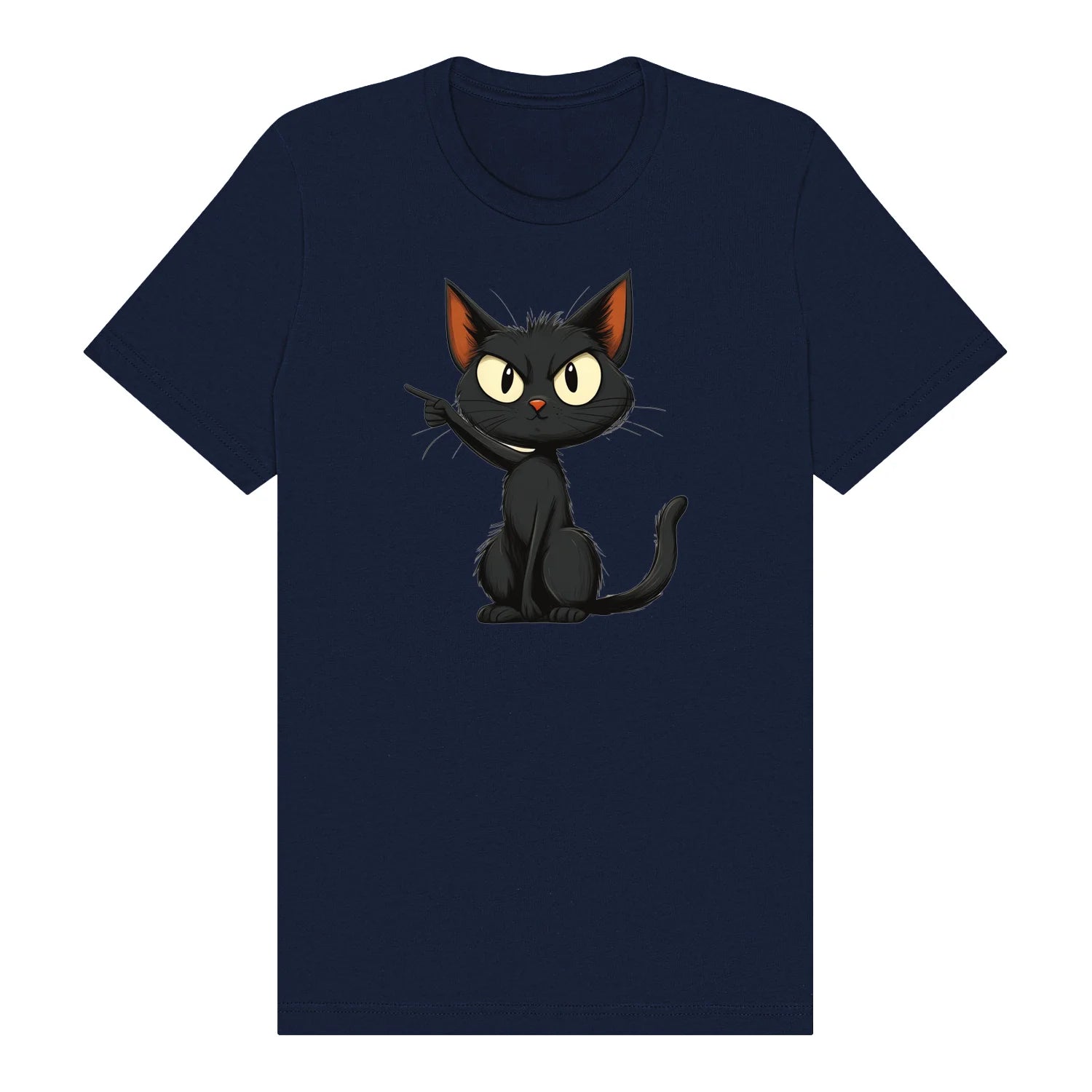 T-shirt Cat graphic 0047 - Navy