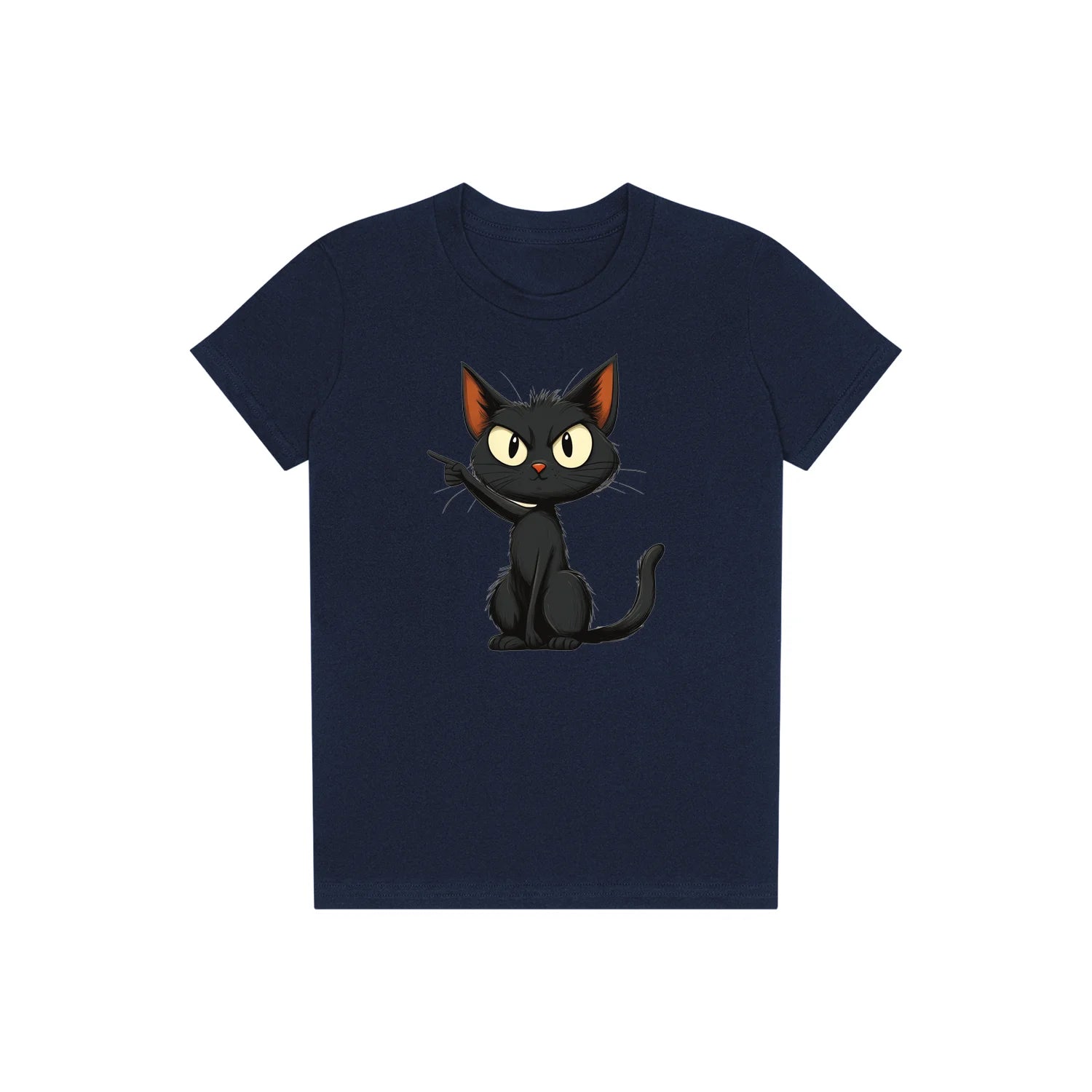 T-shirt Cat graphic 0047 - Navy