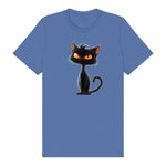 T-shirt Cat graphic 0048 - Columbia Blue