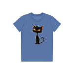 T-shirt Cat graphic 0048 - Columbia Blue
