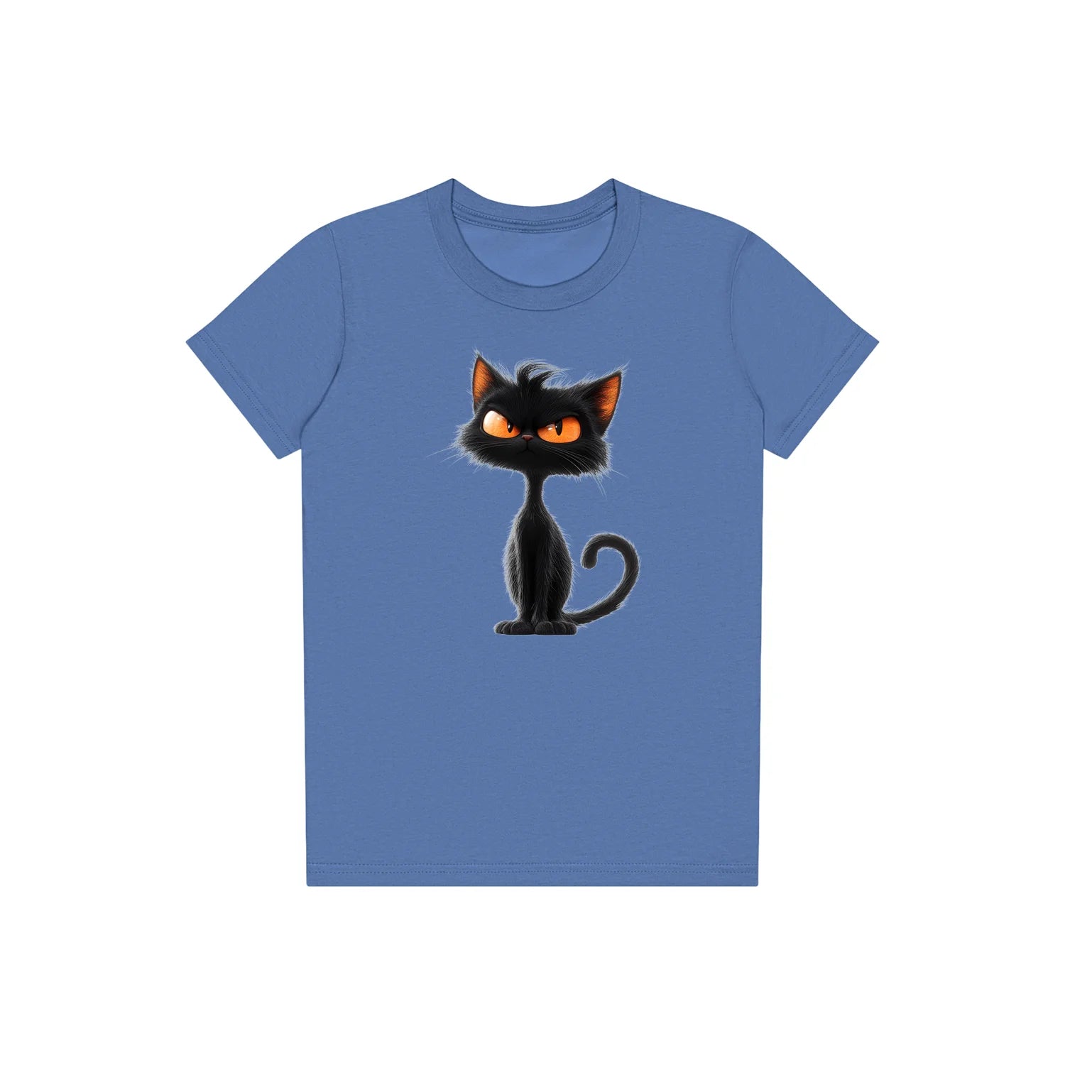 T-shirt Cat graphic 0048 - Columbia Blue