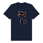 T-shirt Cat graphic 0048 - Navy