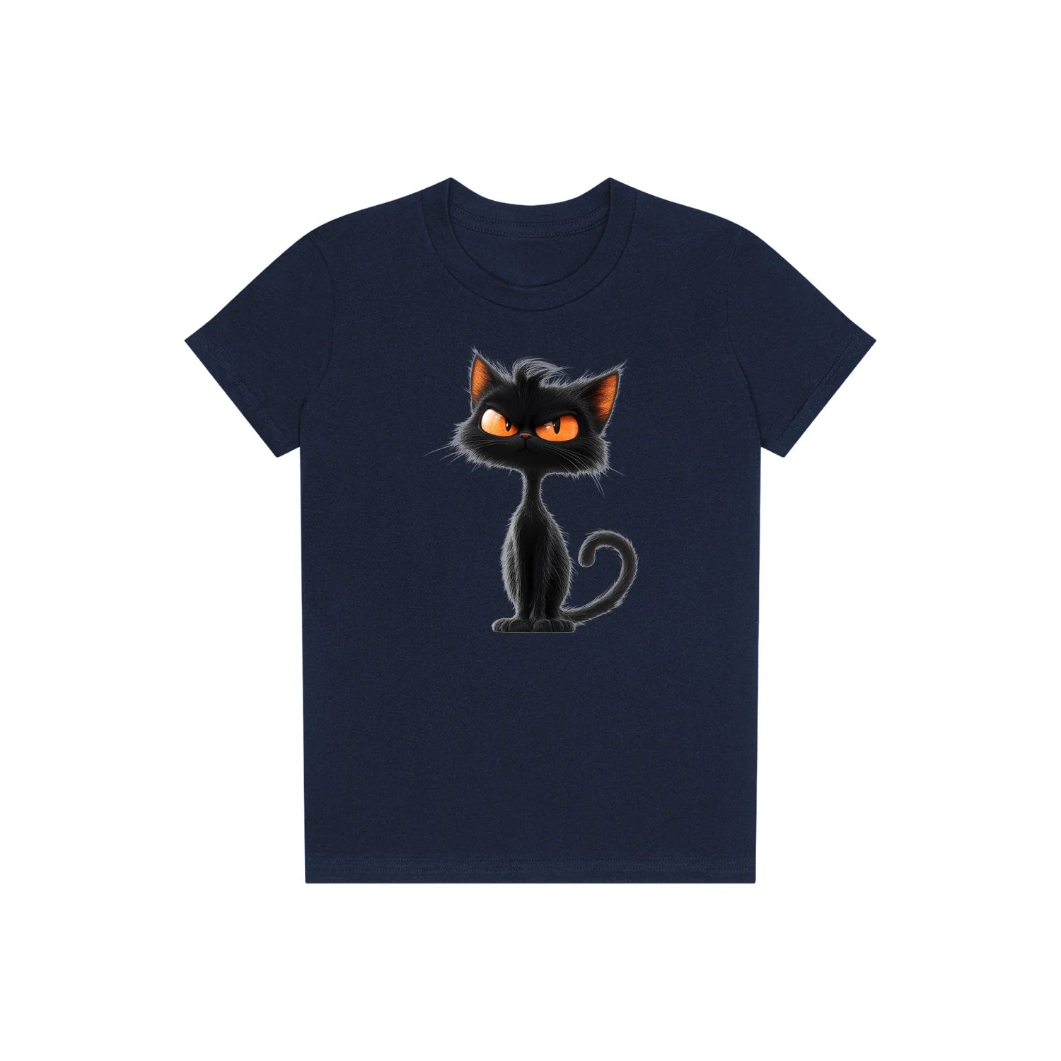 T-shirt Cat graphic 0048 - Navy