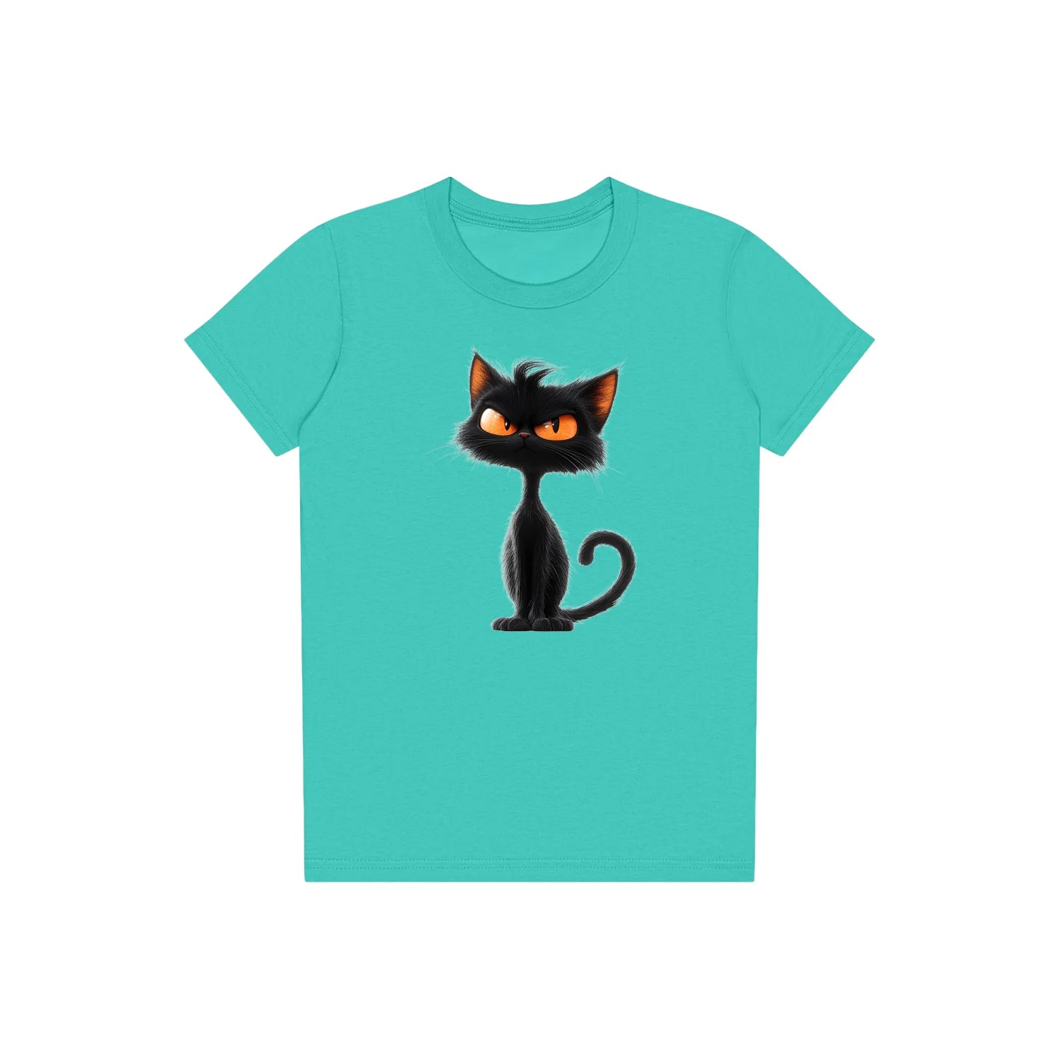 T-shirt Cat graphic 0048 - Teal