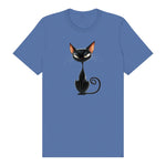 T-shirt Cat graphic 0049 - Columbia Blue