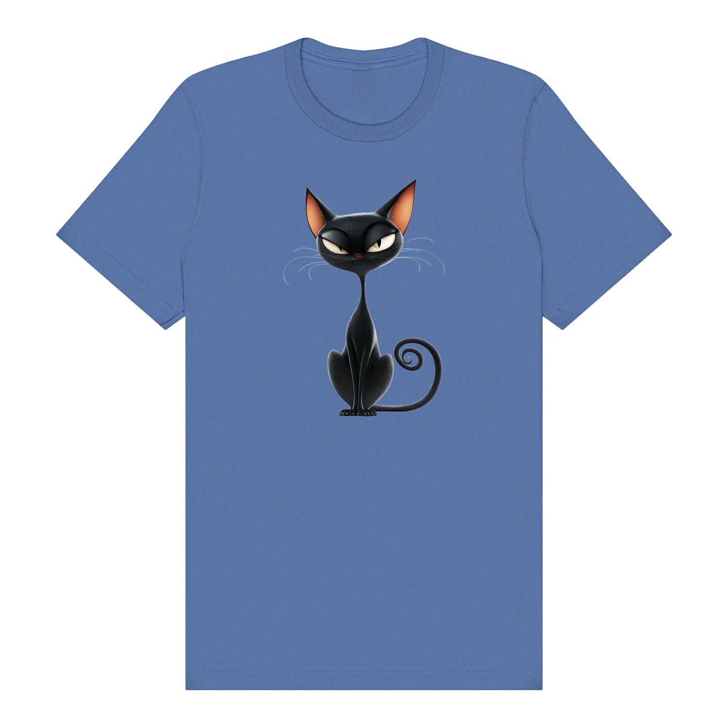 T-shirt Cat graphic 0049 - Columbia Blue