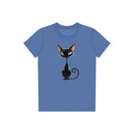 T-shirt Cat graphic 0049 - Columbia Blue