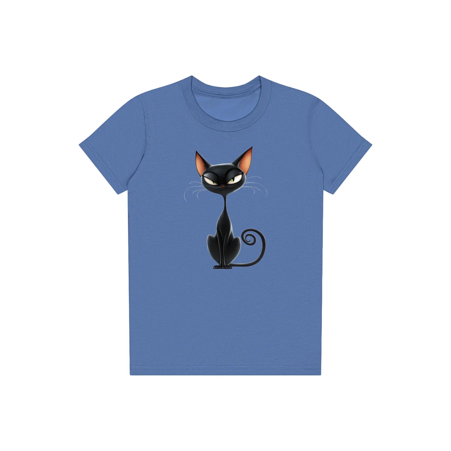 T-shirt Cat graphic 0049 - Columbia Blue