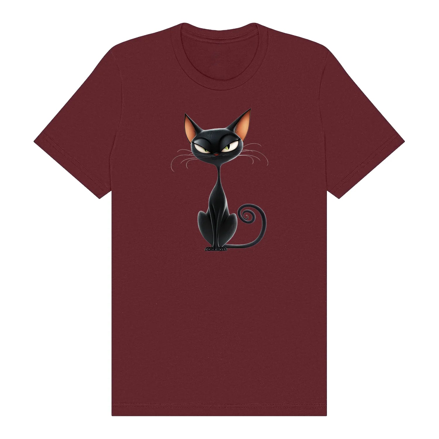 T-shirt Cat graphic 0049 - Maroon