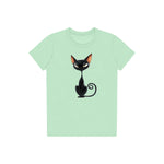 T-shirt Cat graphic 0049 - Mint