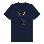 T-shirt Cat graphic 0049 - Navy