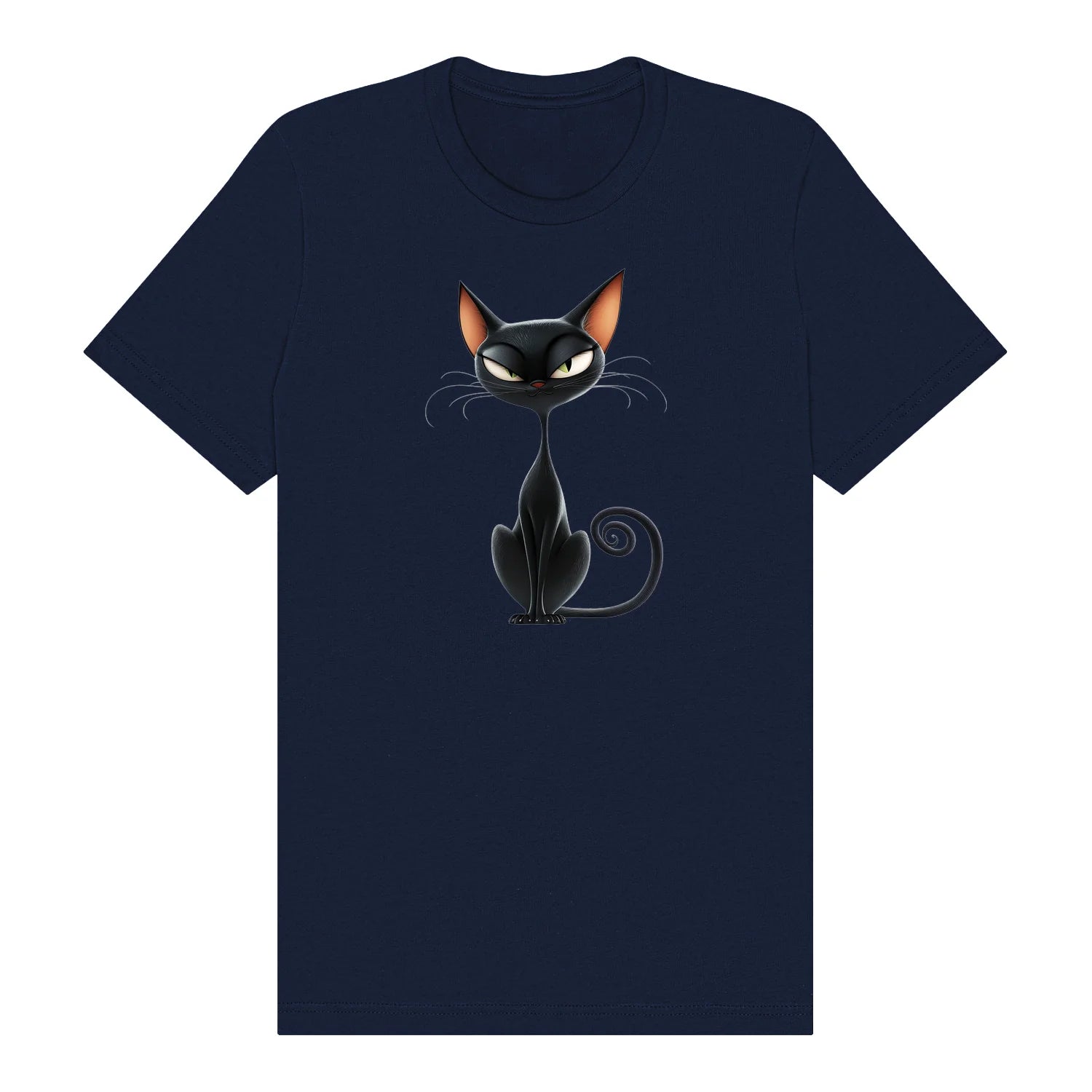 T-shirt Cat graphic 0049 - Navy