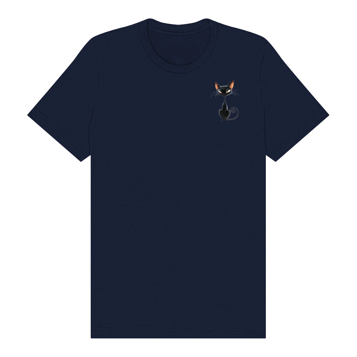 T-shirt Cat graphic 0049 - Navy