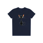 T-shirt Cat graphic 0049 - Navy