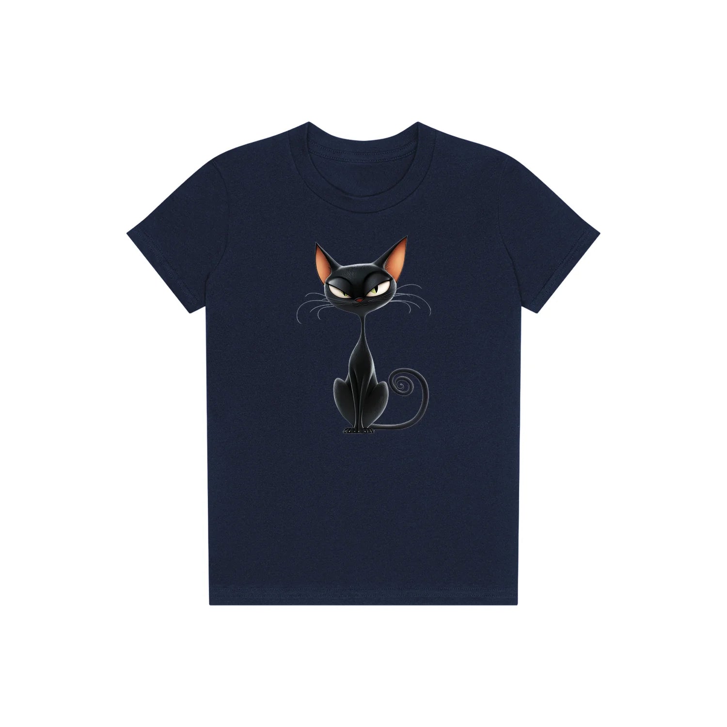 T-shirt Cat graphic 0049 - Navy