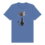 T-shirt Cat graphic 0050 - Columbia Blue