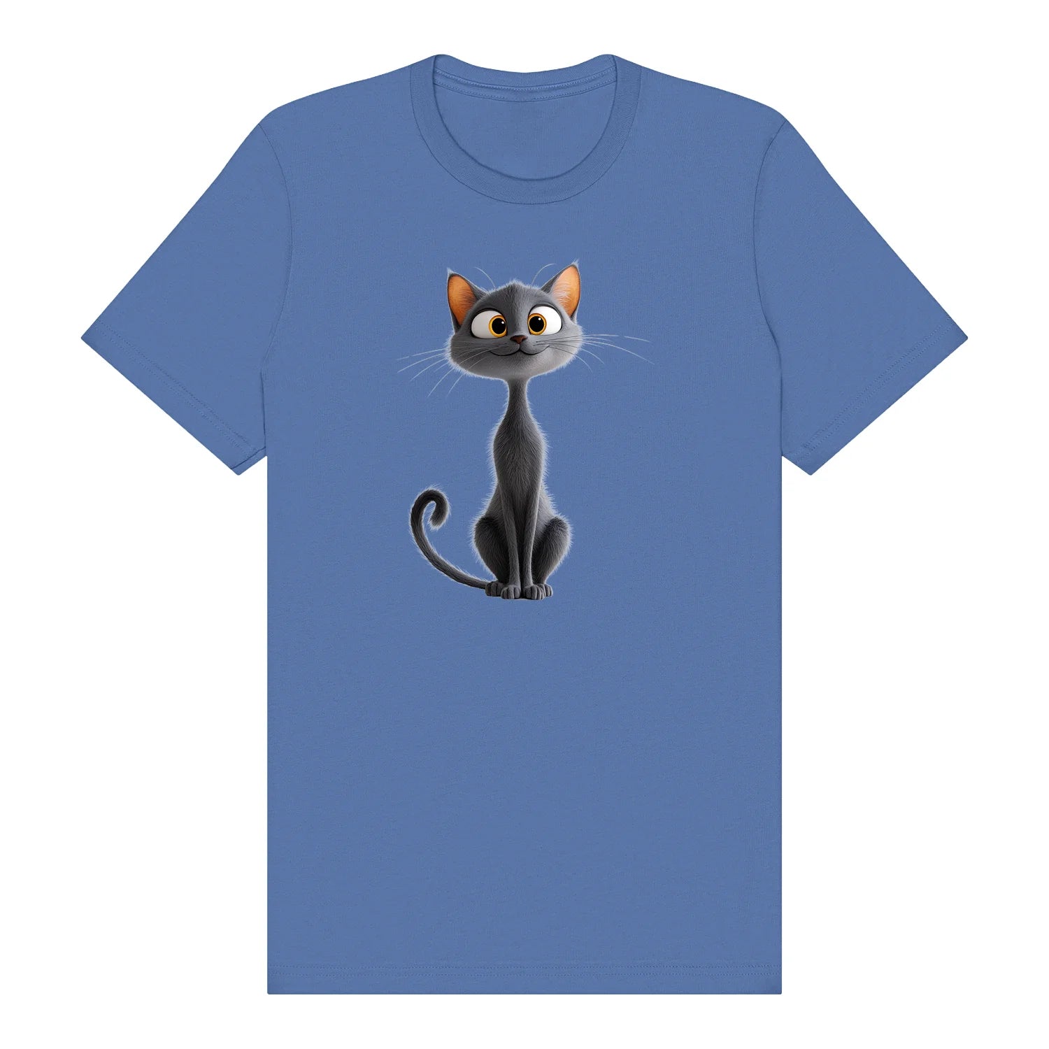 T-shirt Cat graphic 0050 - Columbia Blue