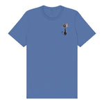 T-shirt Cat graphic 0050 - Columbia Blue