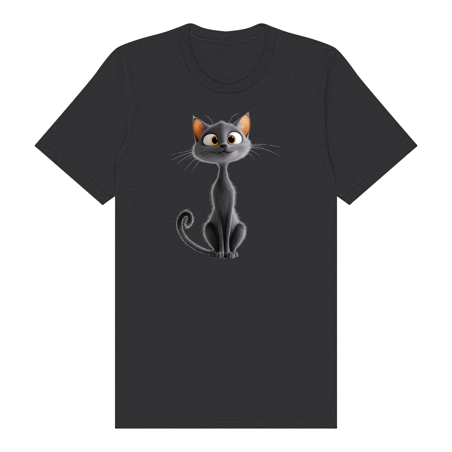 T-shirt Cat graphic 0050 - Dark Grey