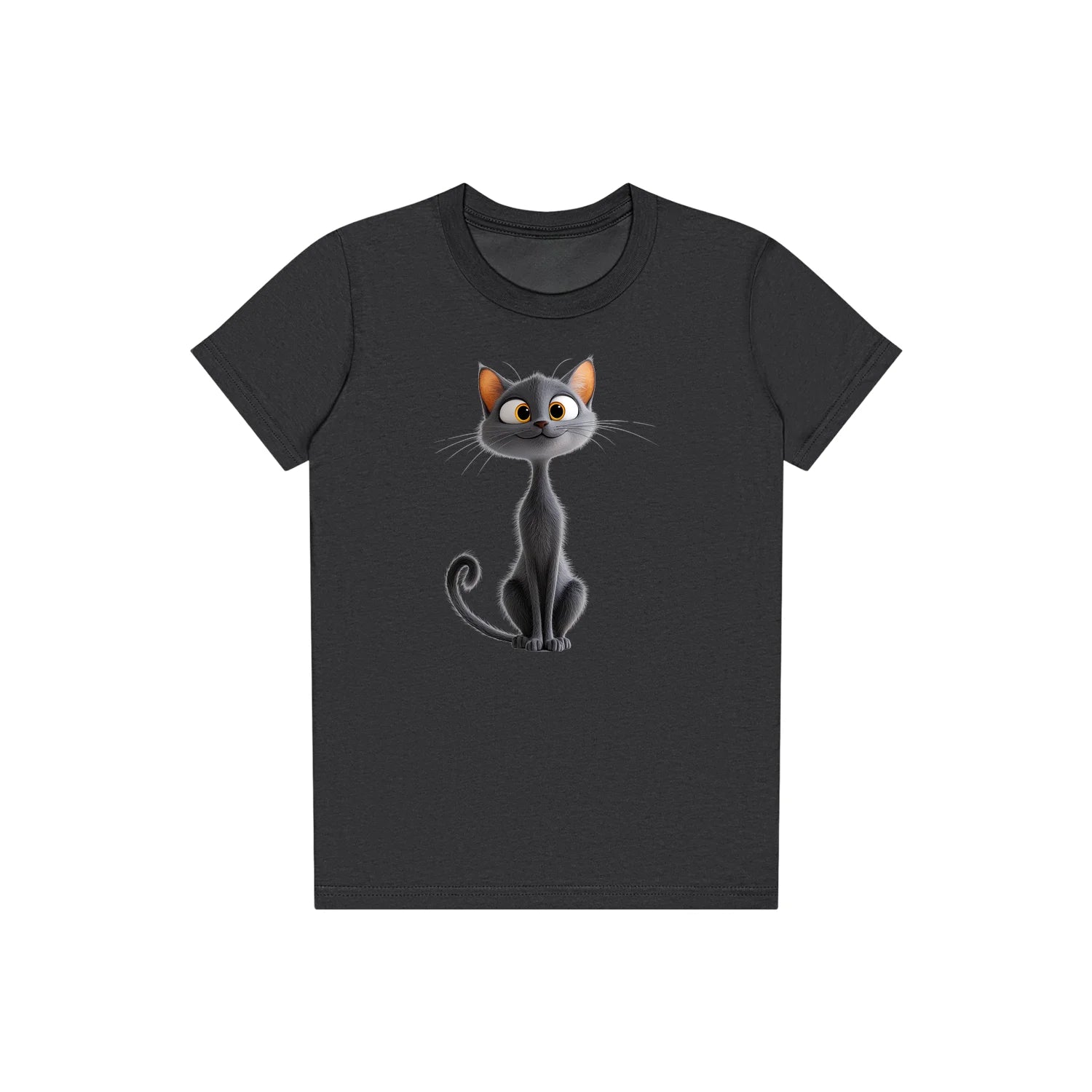 T-shirt Cat graphic 0050 - Dark Grey