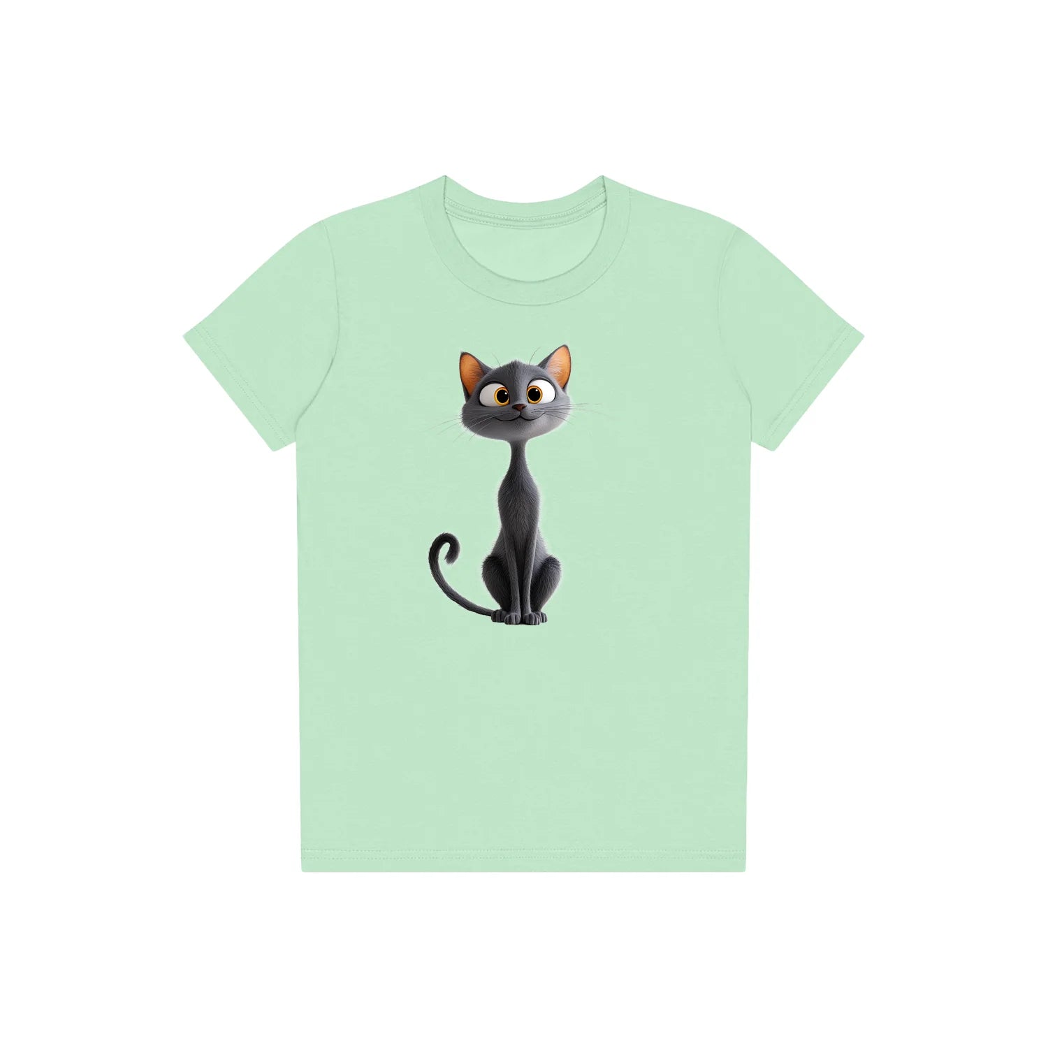 T-shirt Cat graphic 0050 - Mint
