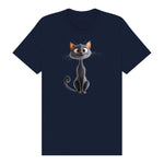 T-shirt Cat graphic 0050 - Navy