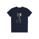 T-shirt Cat graphic 0050 - Navy
