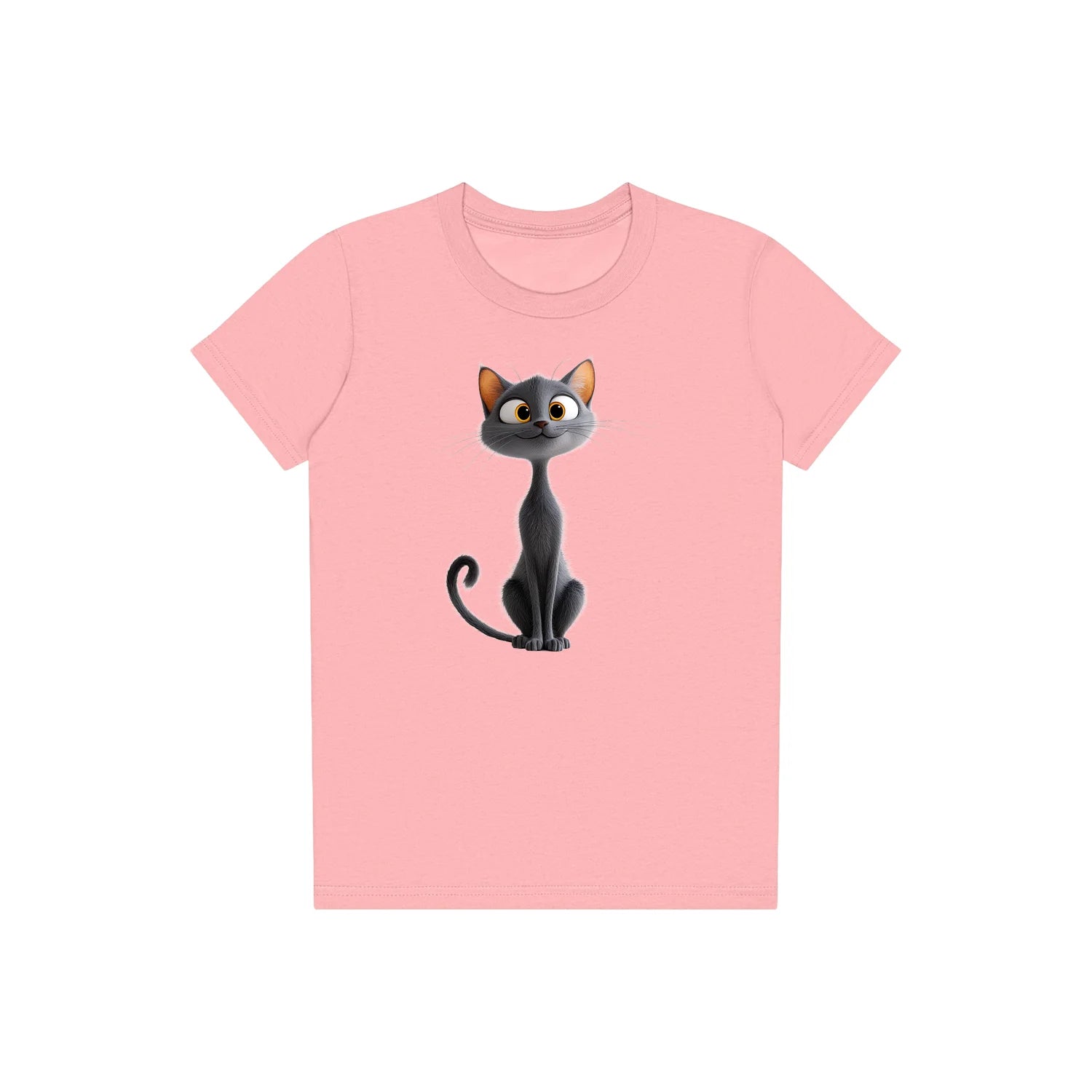 T-shirt Cat graphic 0050 - Pink