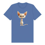 T-shirt Cat graphic 0051 - Columbia Blue