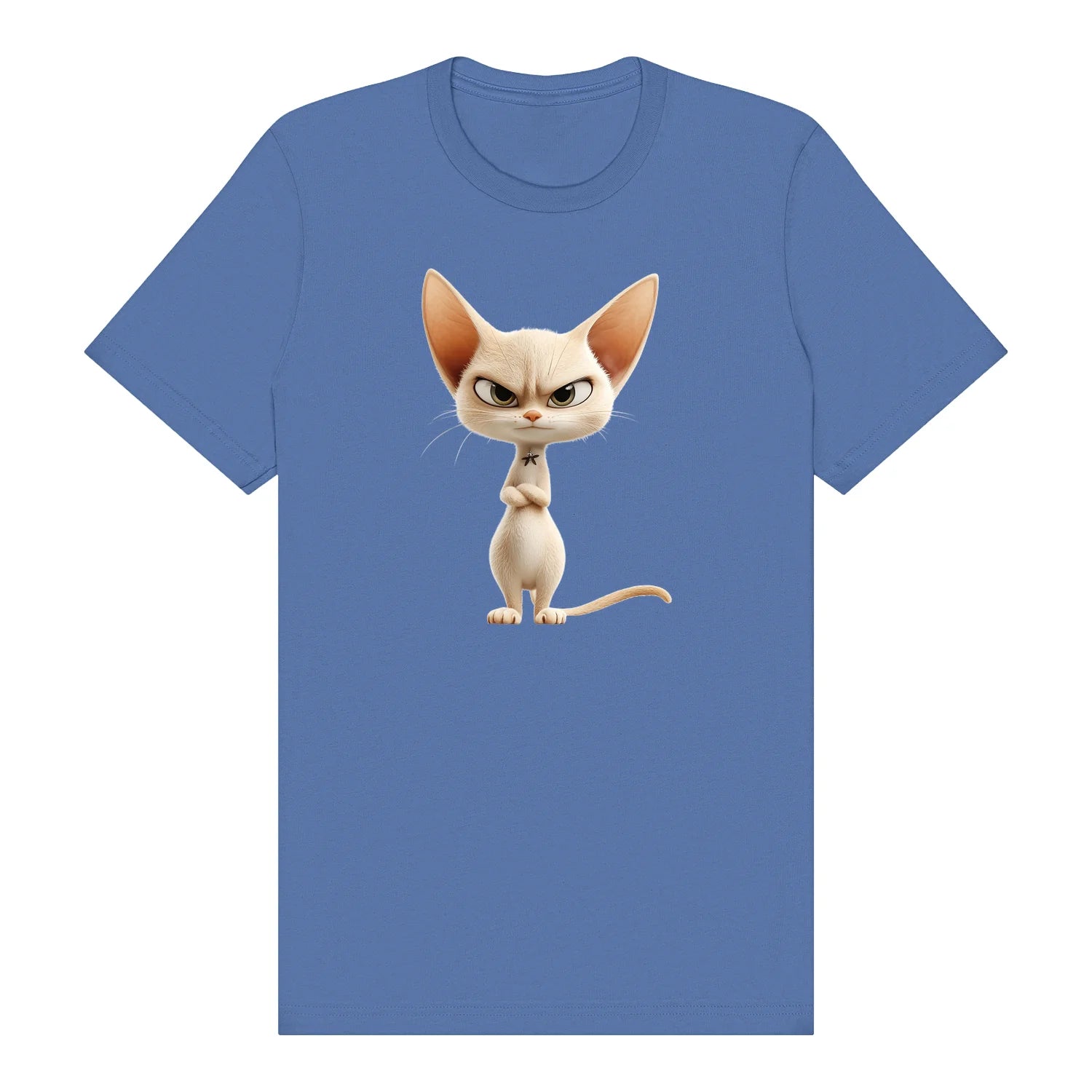 T-shirt Cat graphic 0051 - Columbia Blue