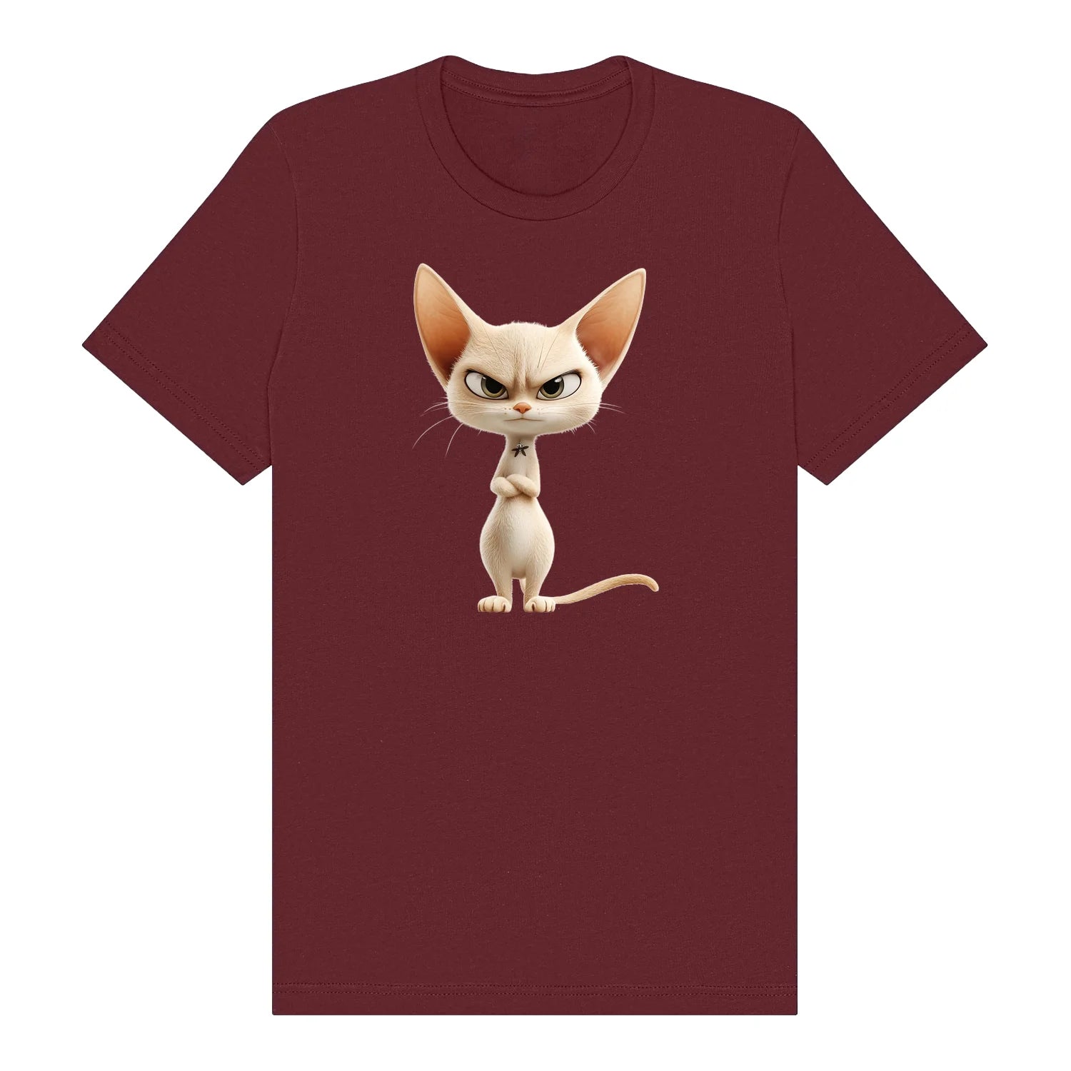 T-shirt Cat graphic 0051 - Maroon