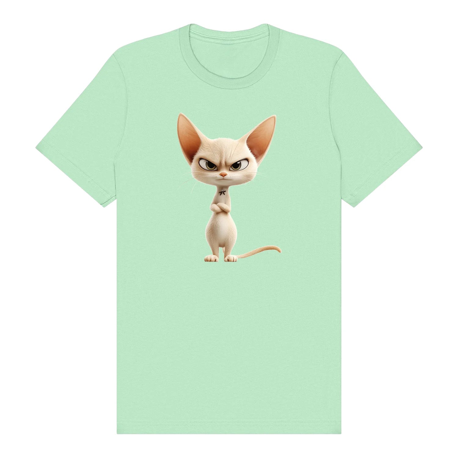 T-shirt Cat graphic 0051 - Mint