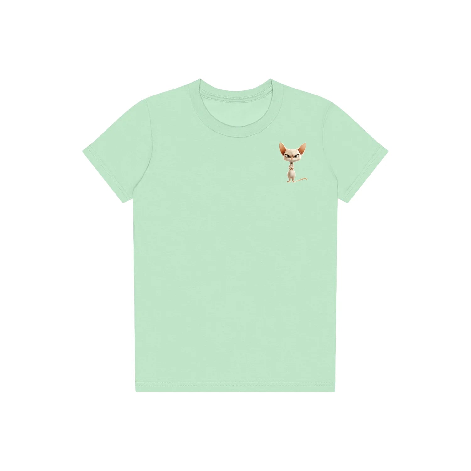 T-shirt Cat graphic 0051 - Mint