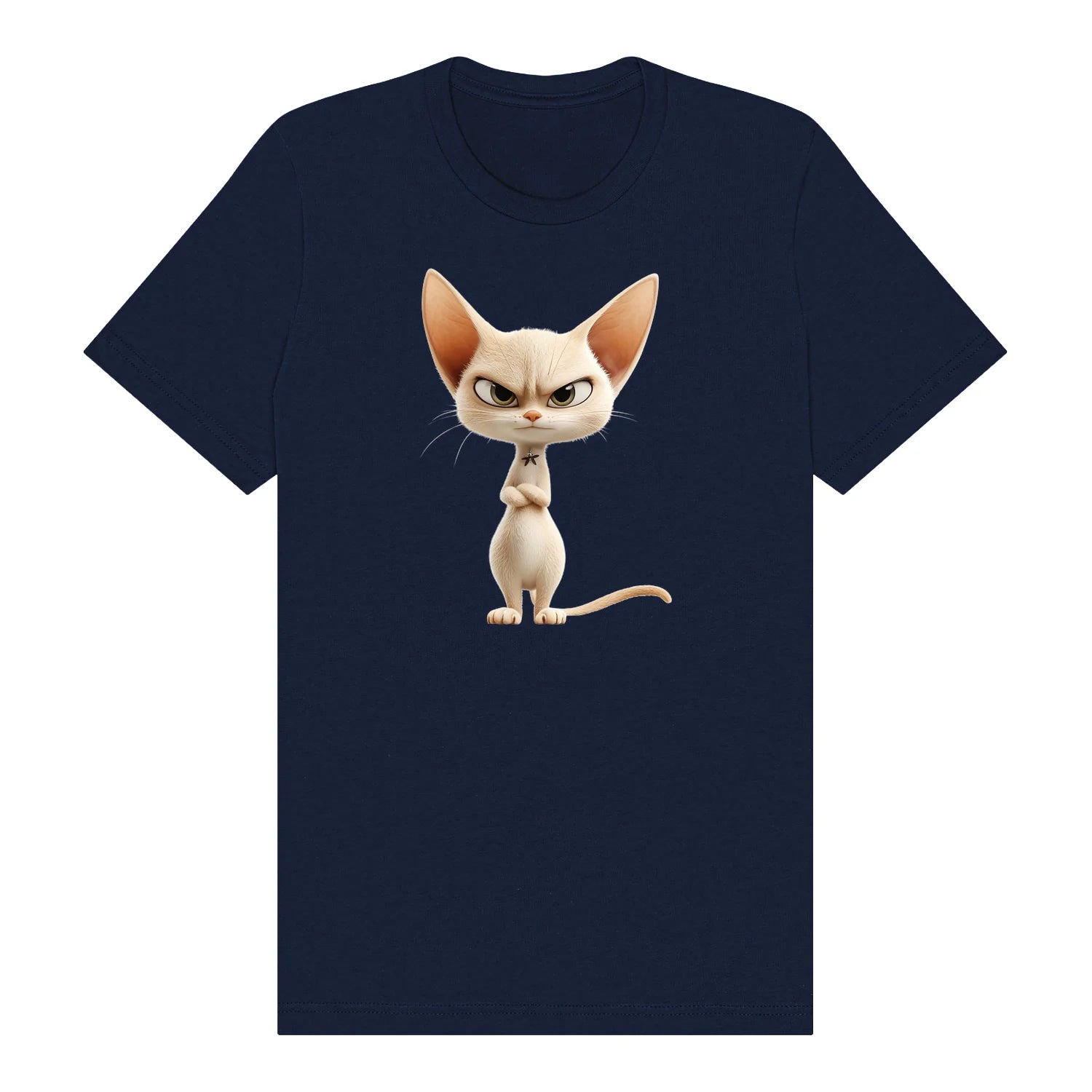 T-shirt Cat graphic 0051 - Navy