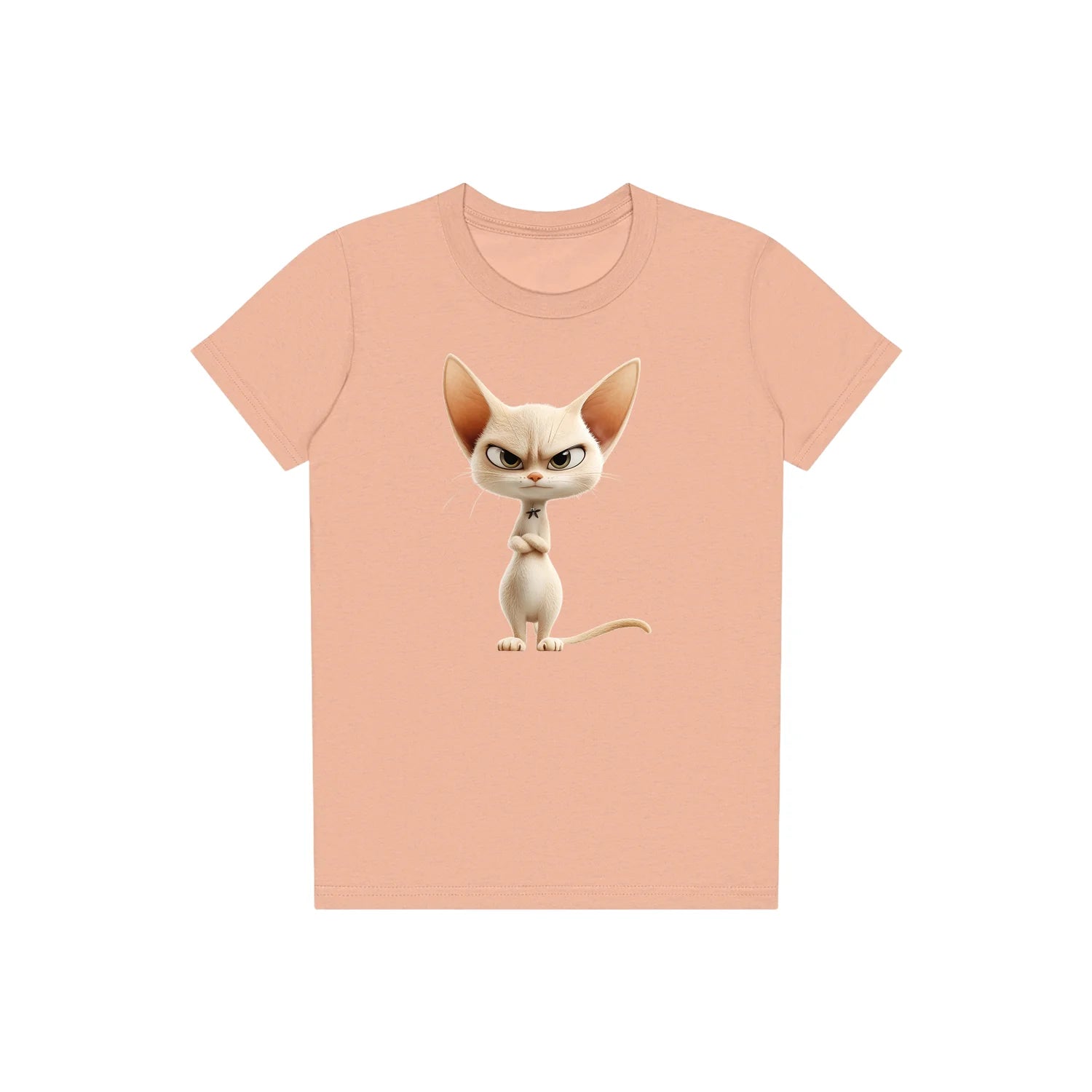 T-shirt Cat graphic 0051 - Peach