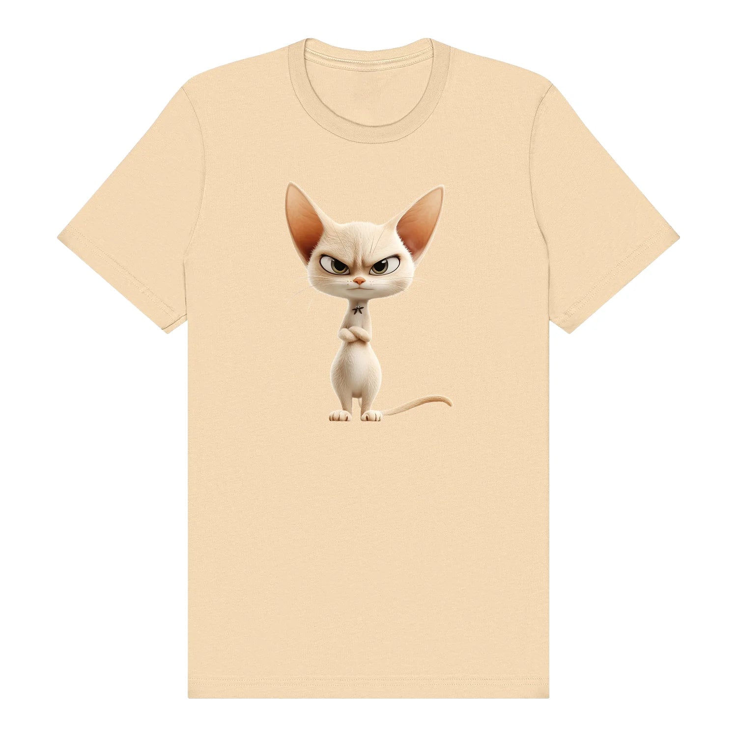 T-shirt Cat graphic 0051 - Soft Cream