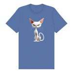 T-shirt Cat graphic 0052 - Columbia Blue