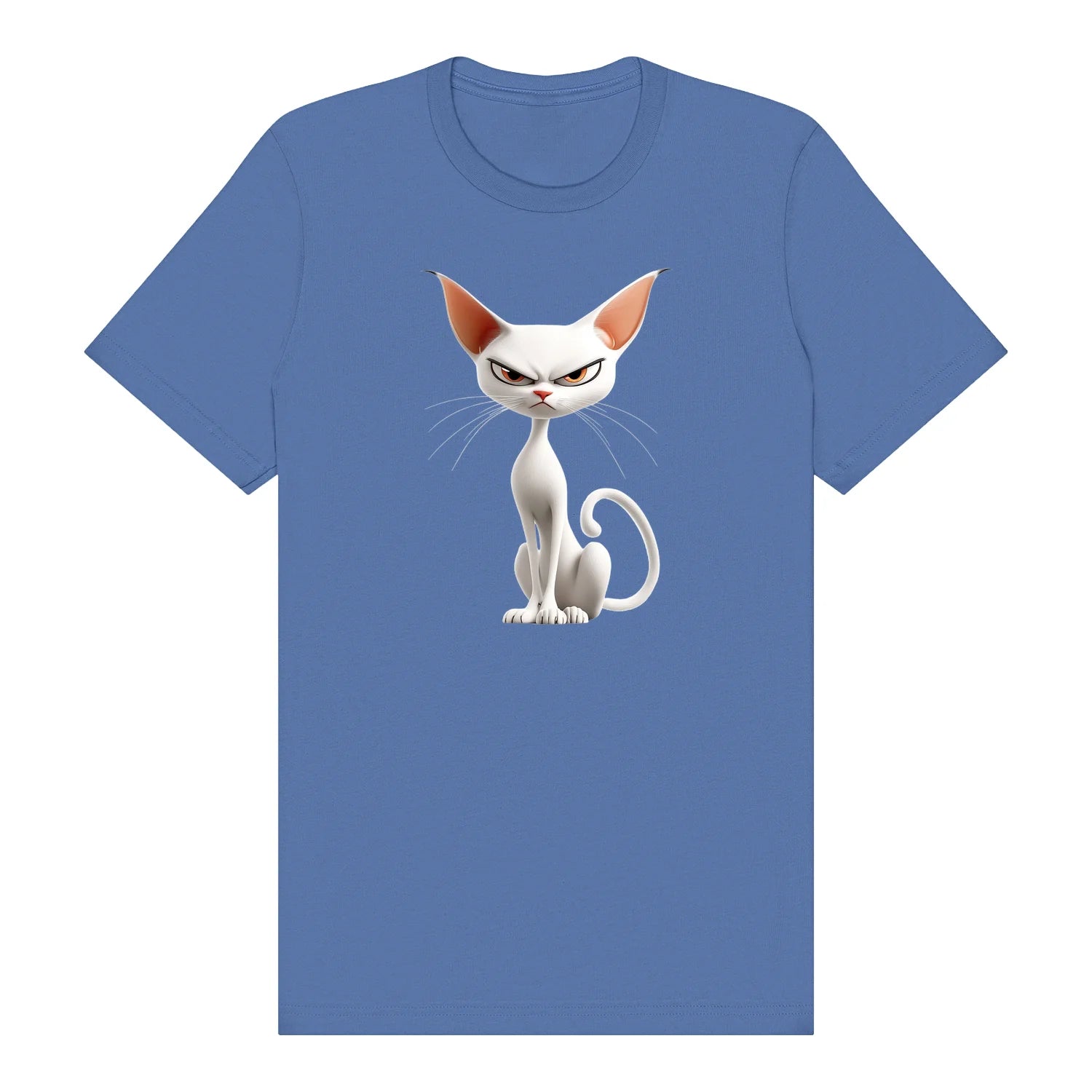 T-shirt Cat graphic 0052 - Columbia Blue
