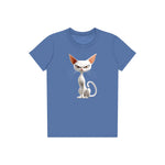 T-shirt Cat graphic 0052 - Columbia Blue
