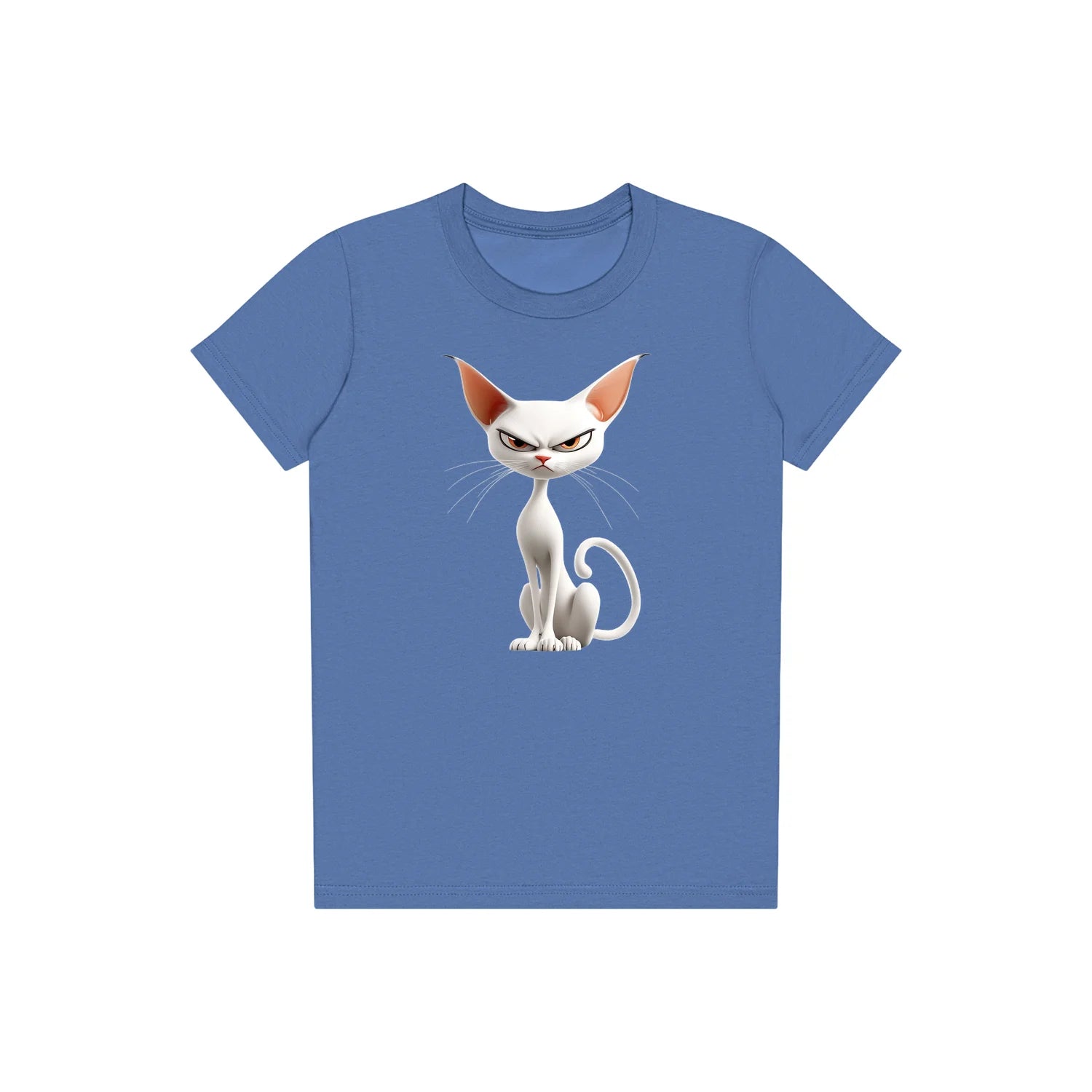 T-shirt Cat graphic 0052 - Columbia Blue