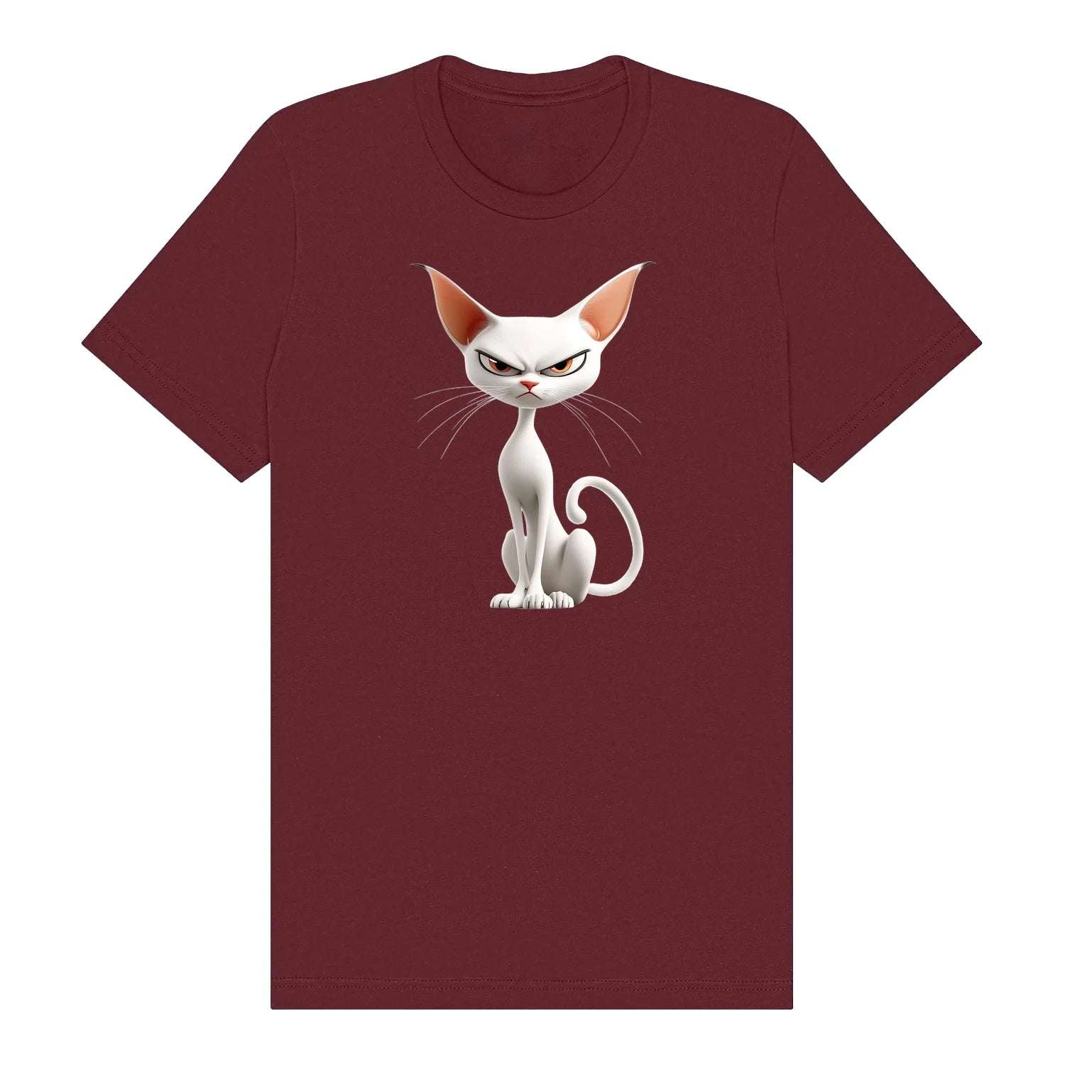 T-shirt Cat graphic 0052 - Maroon