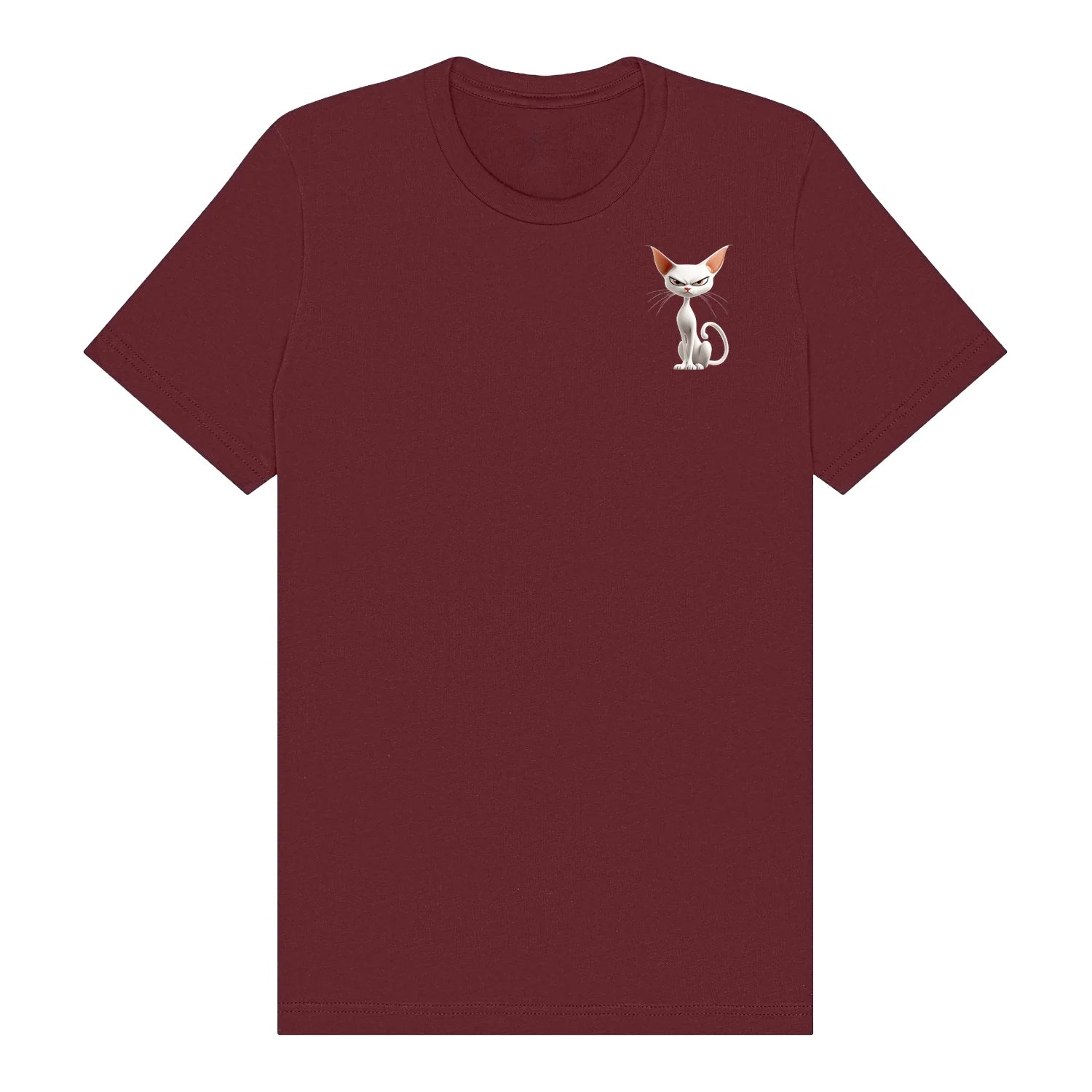 T-shirt Cat graphic 0052 - Maroon